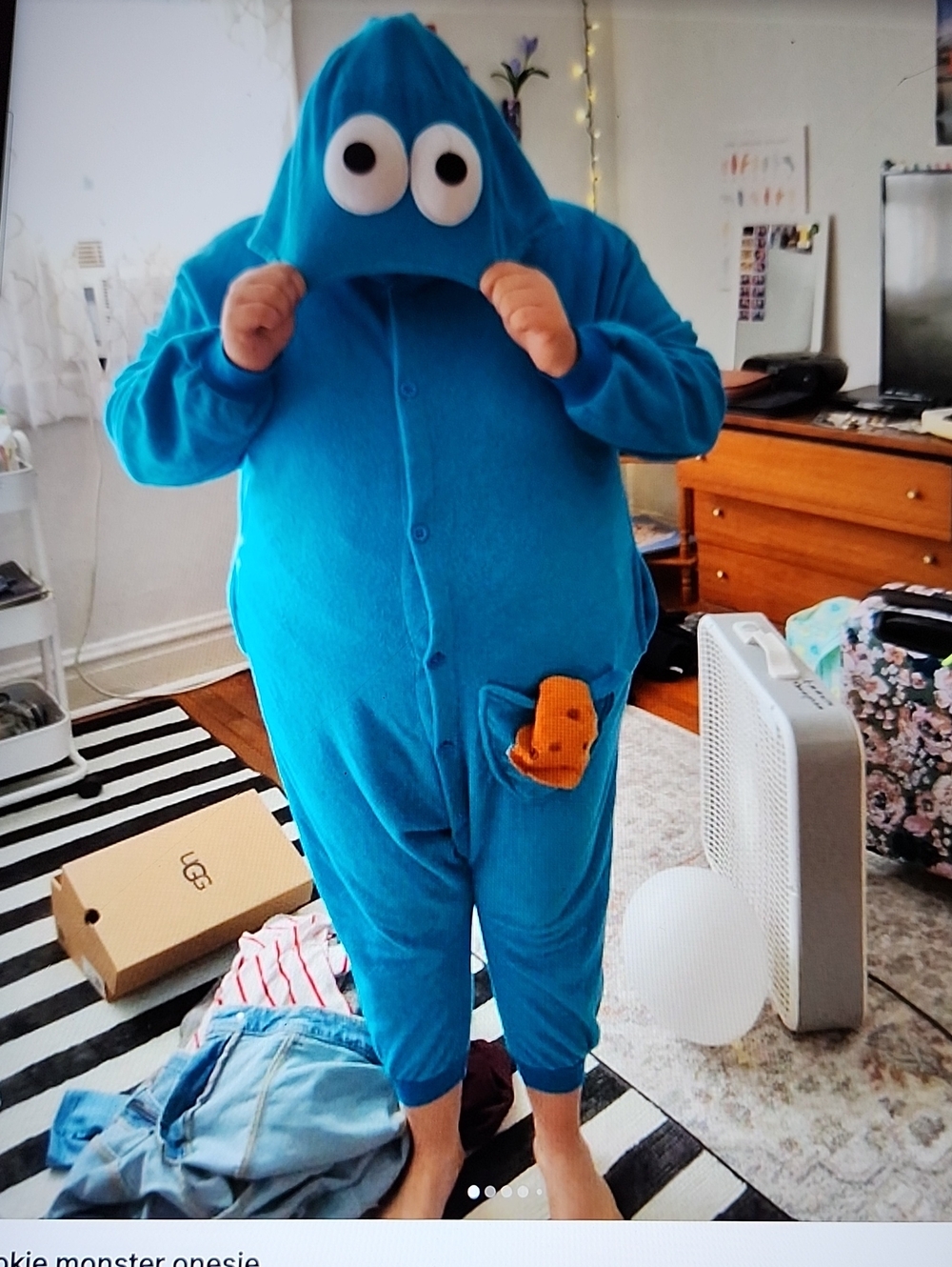 Blue Monster Onesie with Hood